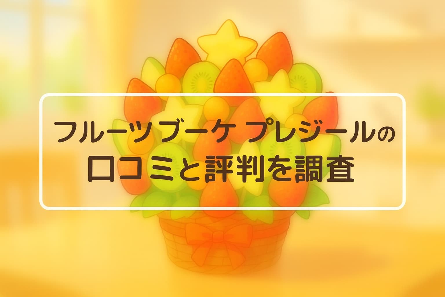 フルーツブーケ プレジールの口コミと評判を調査