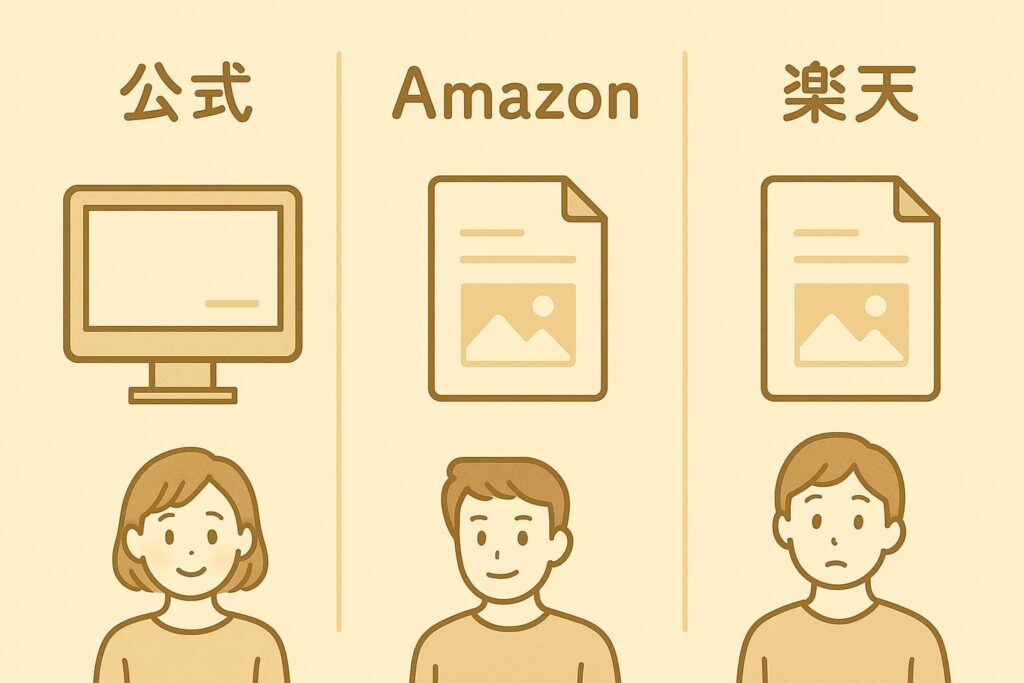 公式と他の販売店との比較